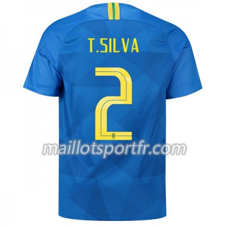 Maillot de Foot Brésil T.Silva 2 Exterieur Coupe du monde 2018 Maillot de Foot Brésil T.Silva 2 Exterieur Coupe du monde 2018